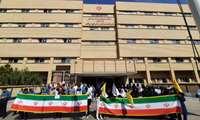 تجمع کادر درمان و کارکنان بیمارستان های شهید بهشتی و کارگرنژاد کاشان در محکومیت جنایات رژیم صهیونیستی